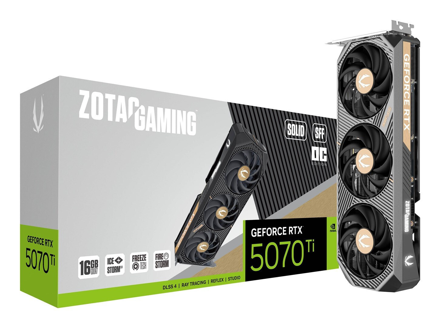Zotac GeForce RTX 5070 Ti 16GB GDDR7 Κάρτα Γραφικών ZT-B50710J3-10P - Image 1
