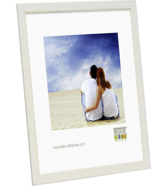 Κορνίζα Ξύλινη S41JL1 29.7x42cm με Λευκό Πλαίσιο