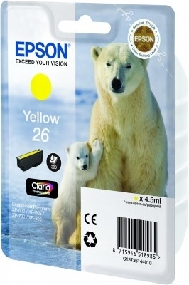 Epson 26 Γνήσιο Μελάνι Εκτυπωτή InkJet Κίτρινο (C13T26144010 C13T26144012)