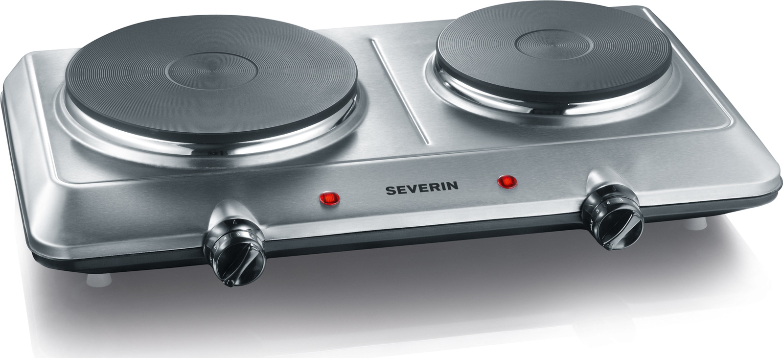 Severin Επιτραπέζια Εστία Εμαγιέ Διπλή Inox
