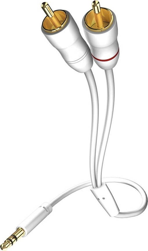 Inakustik Καλώδιο 3.5mm male - RCA male Λευκό 5.0m (00310005) - Image 3