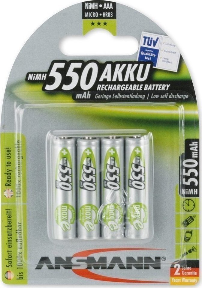 Ansmann AAA 550mAh 1.2V 4τμχ