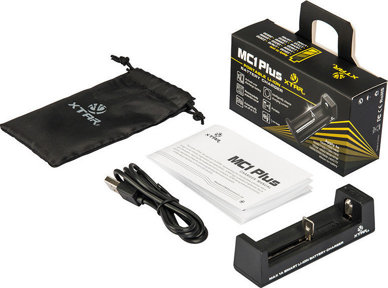 XTAR MC1 Plus USB Φορτιστής Μπαταριών Li-ion Μεγέθους 18650/16340/26650/14500