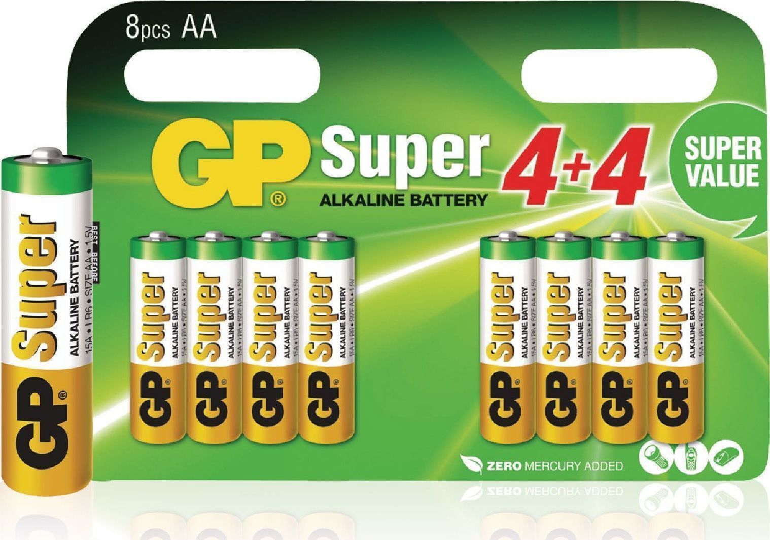 GP Batteries Super AA 1.5V 8τμχ