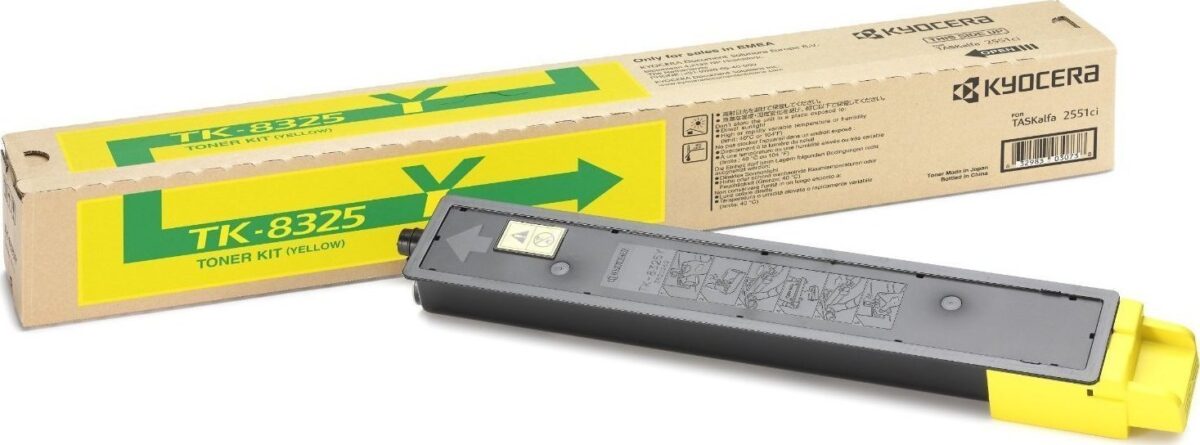 Kyocera TK-8325Y Γνήσιο Toner Laser Εκτυπωτή Κίτρινο 12000 Σελίδων (1T02NPANL0) - Image 1