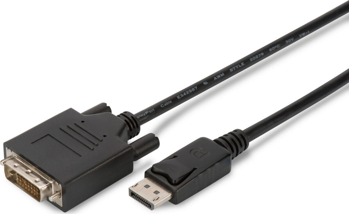 Digitus Cable DVI-D male - DisplayPort male 2m (AK-340301-020-S) - Image 1