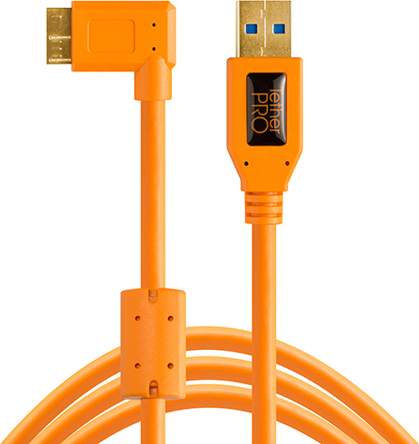 Tether Tools Angle (90°) USB 3.0 to micro USB Cable Πορτοκαλί 4.6m (TET-CU61RT15-ORG)
