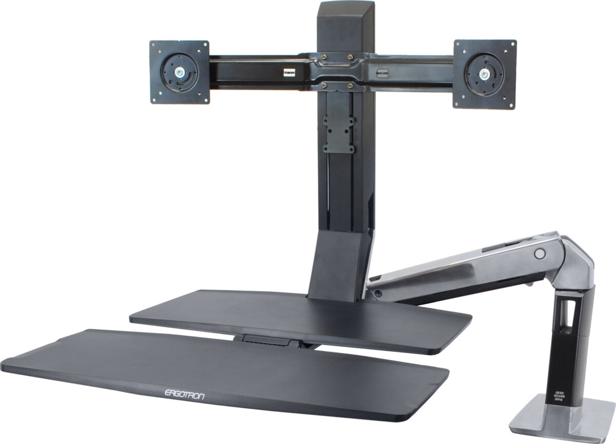 Ergotron WorkFit-A Dual Monitor with Worksurface+ Επιτραπέζια Βάση Οθόνης έως 24" - Image 1