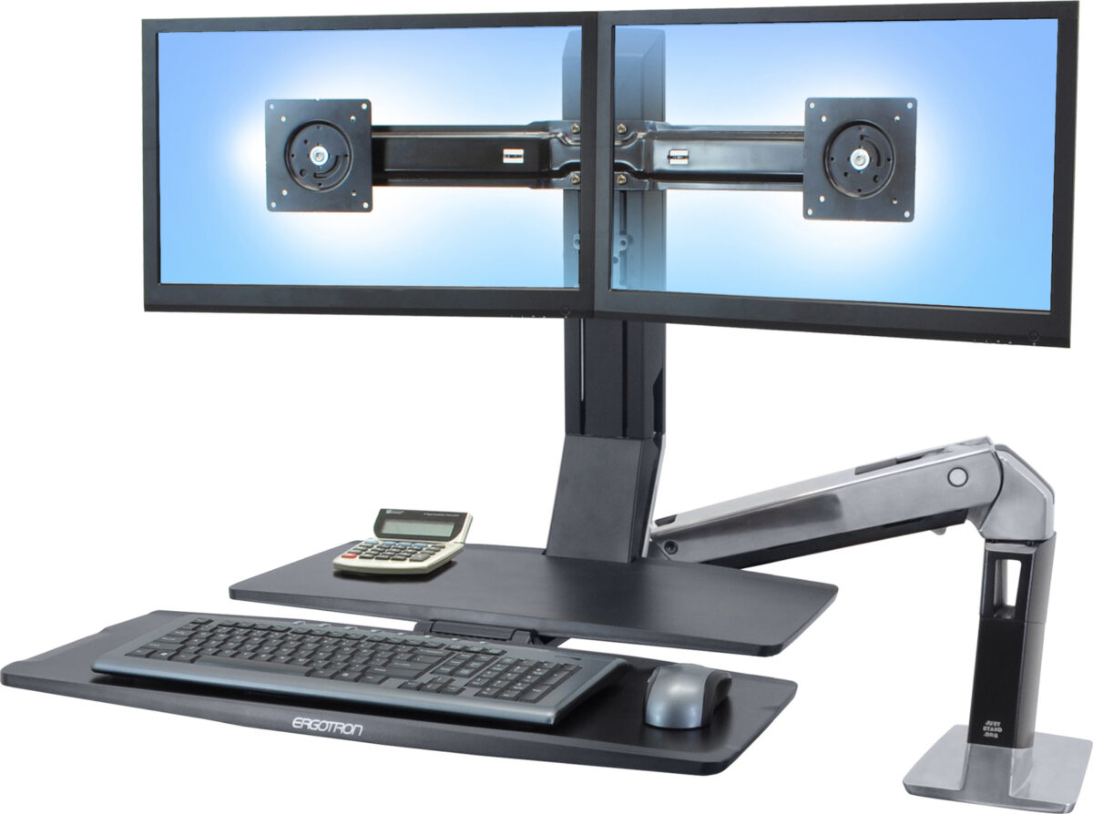 Ergotron WorkFit-A Dual Monitor with Worksurface+ Επιτραπέζια Βάση Οθόνης έως 24" - Image 2