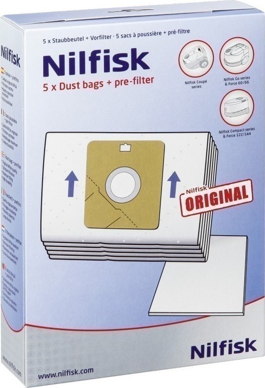 20170315173737_nilfisk_78602600 Nilfisk Σακούλες Σκούπας 5τμχ Συμβατή με Σκούπα Nilfisk - Image 1