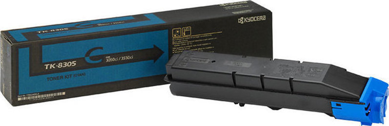 Kyocera TK-8305C Γνήσιο Toner Laser Εκτυπωτή Κυανό 15000 Σελίδων (1T02LKCNL0)