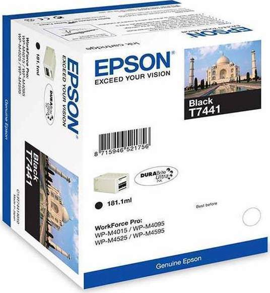 Epson T7441 Γνήσιο Μελάνι Εκτυπωτή InkJet Μαύρο (C13T74414010)