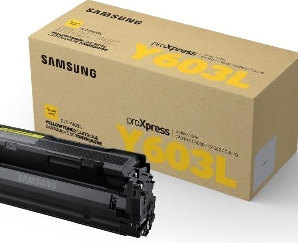 Samsung CLT-Y603L Γνήσιο Toner Laser Εκτυπωτή Κίτρινο High Yield 10000 Σελίδων (SU557A)