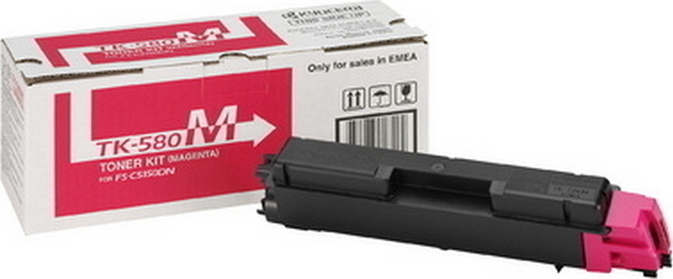 Kyocera TK-580M Γνήσιο Toner Laser Εκτυπωτή Ματζέντα 2800 Σελίδων (1T02KTBNL0)