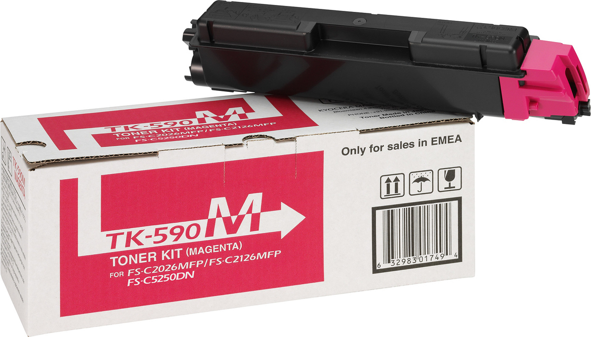 Kyocera TK-590M Γνήσιο Toner Laser Εκτυπωτή Ματζέντα 5000 Σελίδων (1T02KVBNL0)
