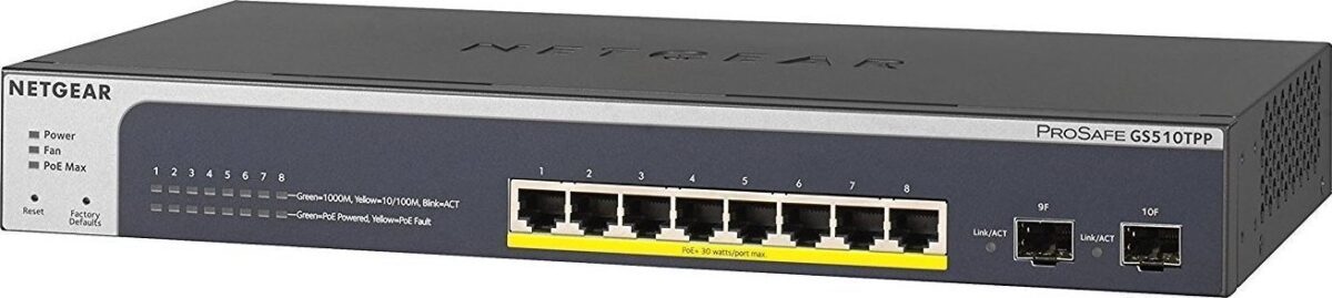 NetGear GS510TPP Managed L2 PoE+ - Image 1