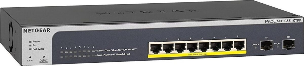NetGear GS510TPP Managed L2 PoE+ - Image 3
