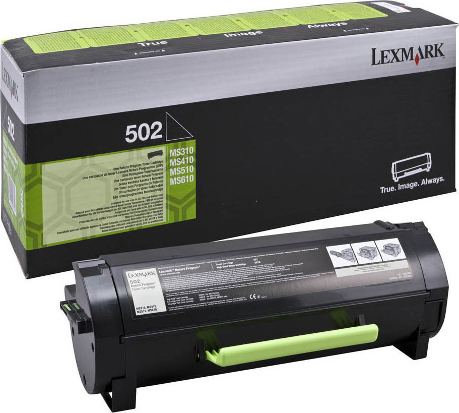 Lexmark 502 Γνήσιο Toner Laser Εκτυπωτή Μαύρο Return Program 1500 Σελίδων (50F2000)