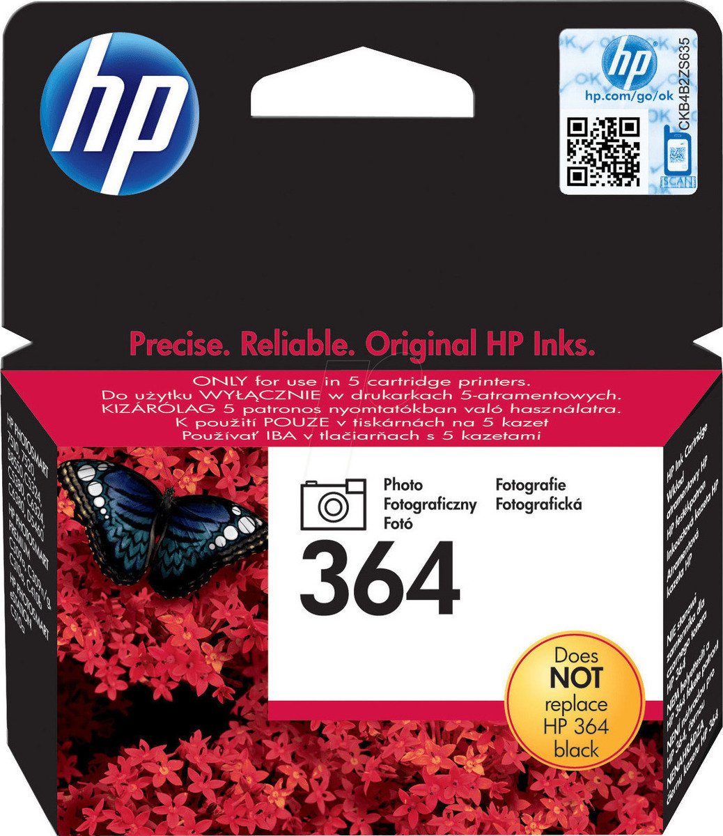 HP 364 Γνήσιο Μελάνι Εκτυπωτή InkJet Photo Μαύρο (CB317EE)