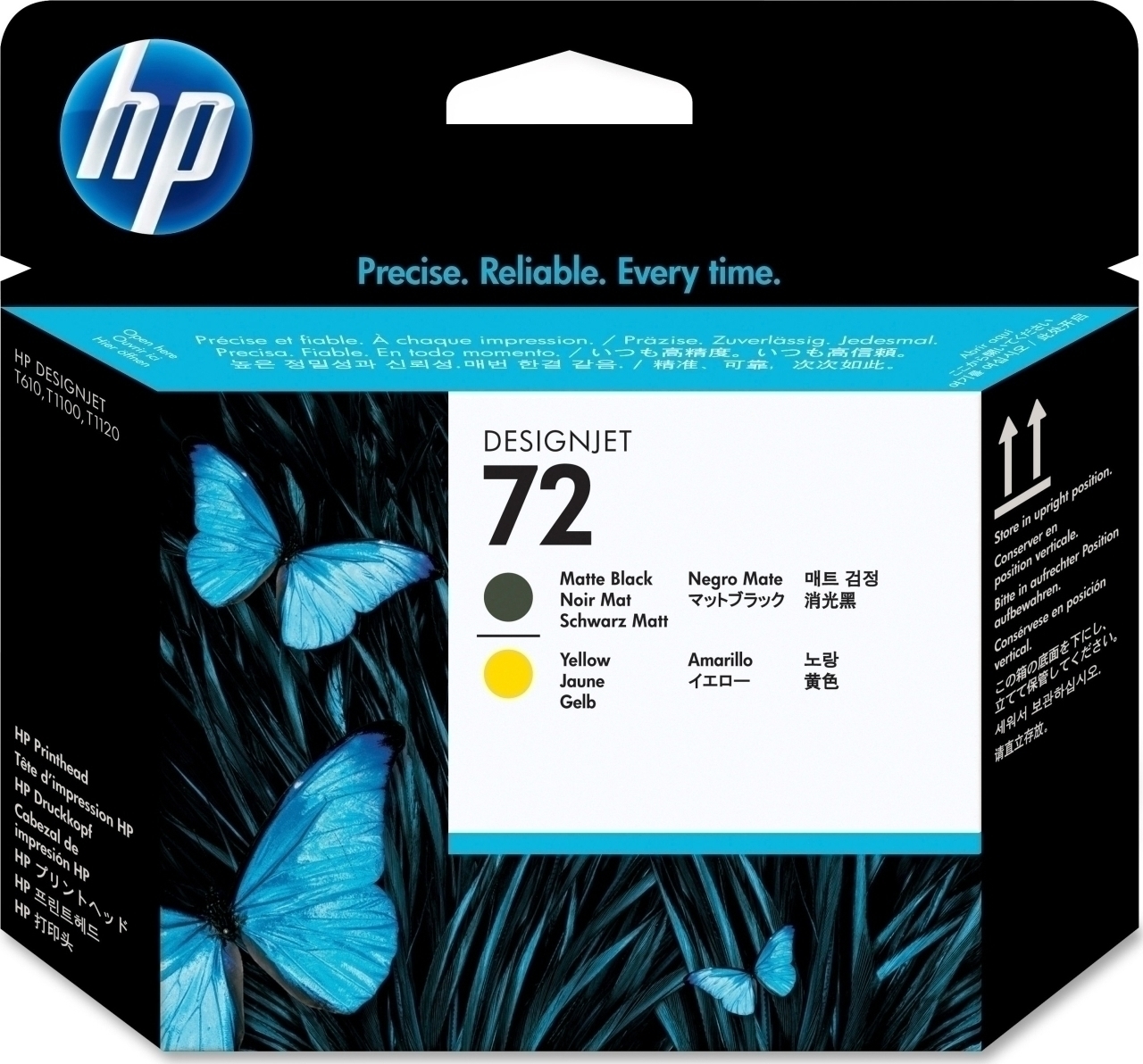 HP 72 Γνήσιο Μελάνι Εκτυπωτή InkJet Matte Μαύρο / Κίτρινο (C9384A)