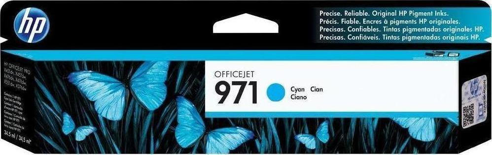 HP 971 Γνήσιο Μελάνι Εκτυπωτή InkJet Κυανό (CN622AE)