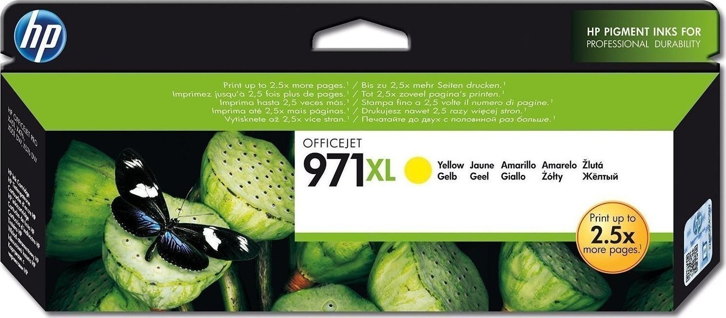 HP 971XL Γνήσιο Μελάνι Εκτυπωτή InkJet Κίτρινο (CN628AE)