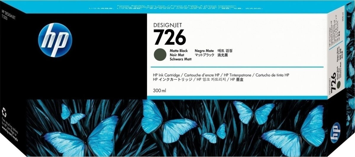 HP 726 Γνήσιο Μελάνι Εκτυπωτή InkJet Matte Μαύρο (CH575A) - Image 1