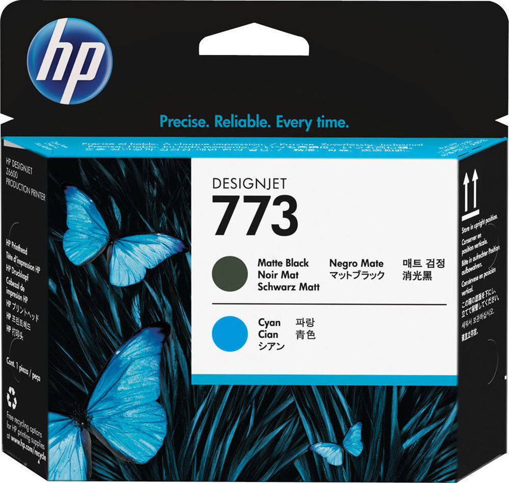 HP 773 Matte Black/Cyan Γνήσιο Μελάνι Εκτυπωτή InkJet Μαύρο (C1Q20A)