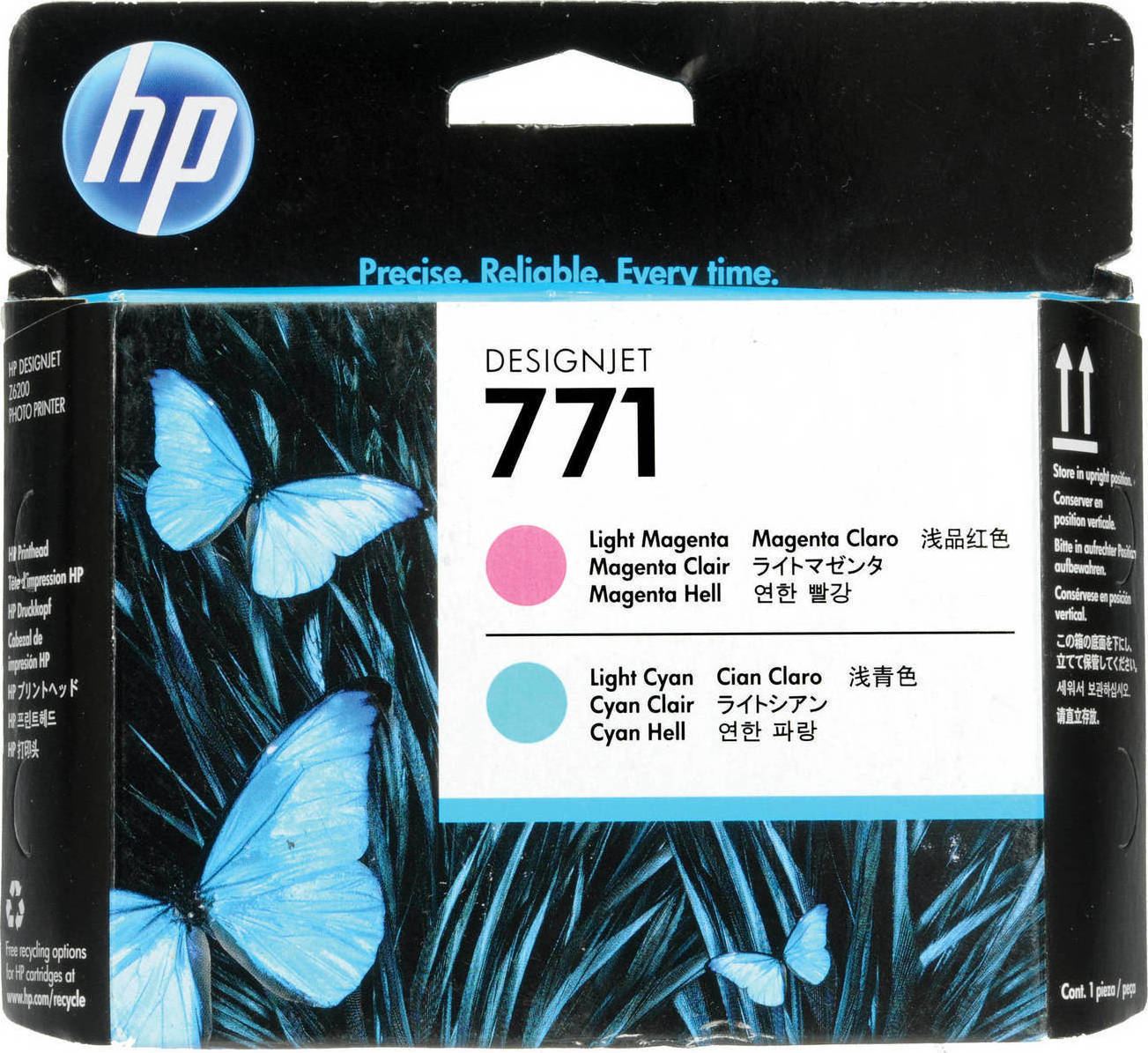 HP 771 Γνήσιο Πακέτο 2 Μελανιών Εκτυπωτή InkJet Ανοιχτό Κυανό / Ανοιχτό Ματζέντα (CE019A)