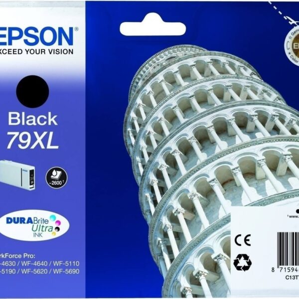 Epson 79XL Γνήσιο Μελάνι Εκτυπωτή InkJet Μαύρο (C13T79014010)