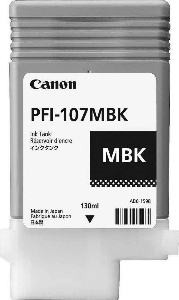 Canon PFI-107 Γνήσιο Μελάνι Εκτυπωτή InkJet Matte Μαύρο (6704B001)