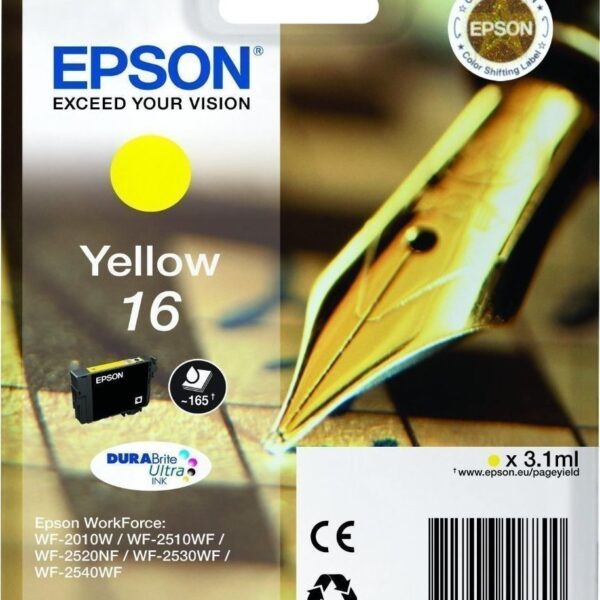 Epson 16 Γνήσιο Μελάνι Εκτυπωτή InkJet Κίτρινο (C13T16244010 C13T16244012)