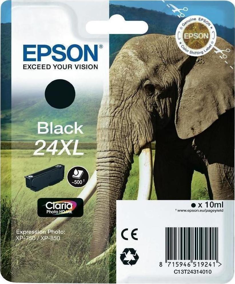 Epson 24XL Γνήσιο Μελάνι Εκτυπωτή InkJet Μαύρο (C13T24314010 C13T24314012)