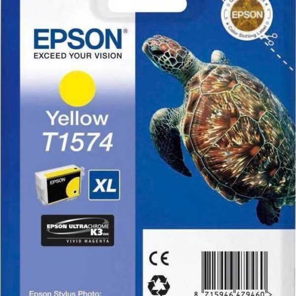 Epson T1574XL Γνήσιο Μελάνι Εκτυπωτή InkJet Κίτρινο (C13T15744010)