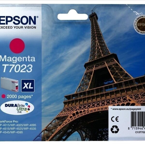 Epson T7023XL Γνήσιο Μελάνι Εκτυπωτή InkJet Ματζέντα (C13T70234010)