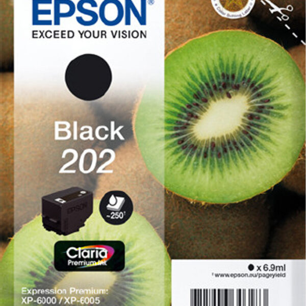 Epson 202 Γνήσιο Μελάνι Εκτυπωτή InkJet Μαύρο (C13T02E14010 C13T02E14020)