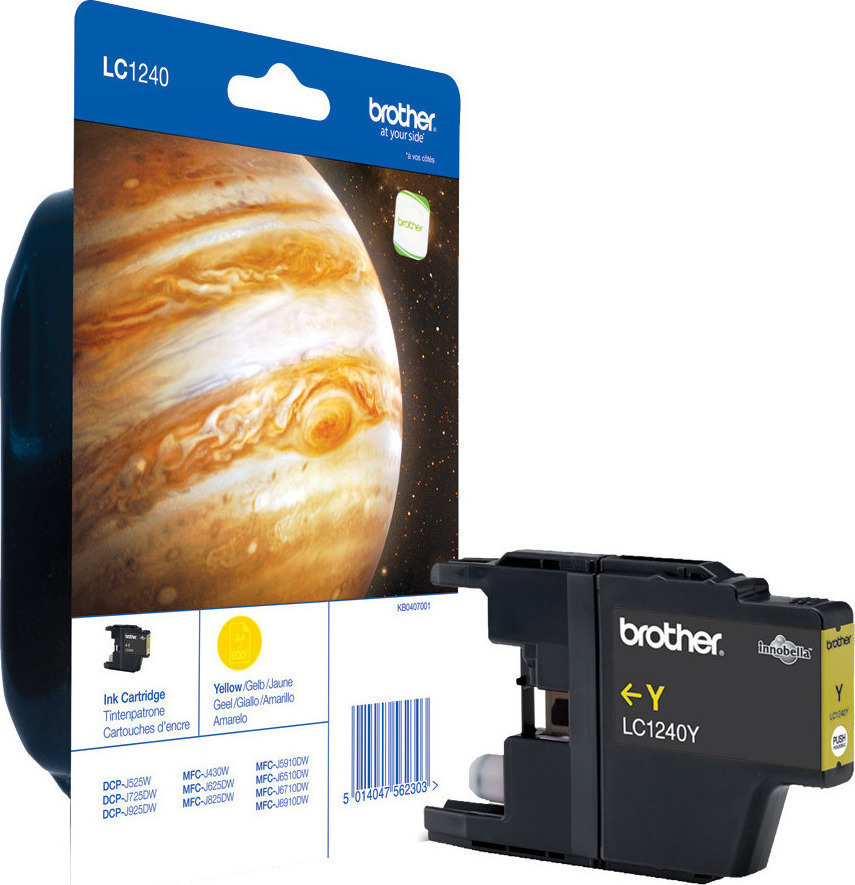 Brother LC1240 Γνήσιο Μελάνι Εκτυπωτή InkJet Κίτρινο (LC-1240Y)