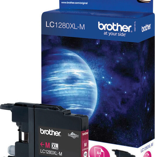 Brother LC1280XL Magenta Γνήσιο Μελάνι Εκτυπωτή InkJet Ματζέντα (LC-1280XLM)