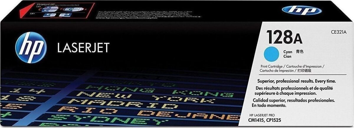 HP 128A Γνήσιο Toner Laser Εκτυπωτή Κυανό 1300 Σελίδων (CE321A) - Image 1