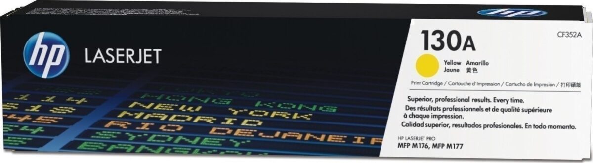 HP 130A Γνήσιο Toner Laser Εκτυπωτή Κίτρινο 1000 Σελίδων (CF352A) - Image 1