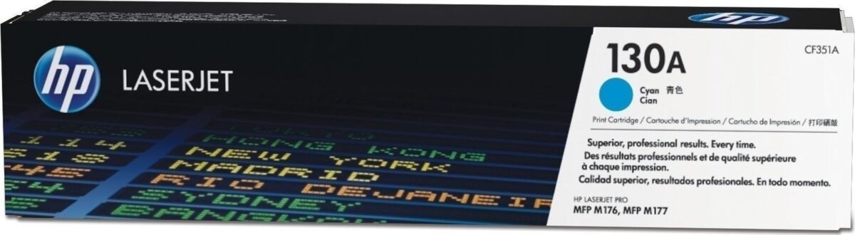 HP 130A Γνήσιο Toner Laser Εκτυπωτή Κυανό 1000 Σελίδων (CF351A) - Image 1
