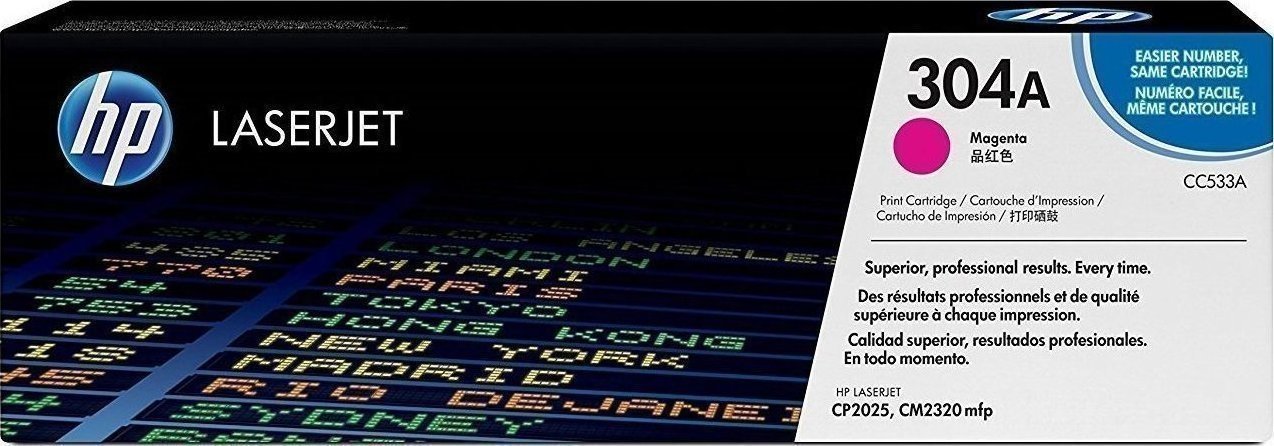 HP 304A Γνήσιο Toner Laser Εκτυπωτή Ματζέντα 2800 Σελίδων (CC533A)