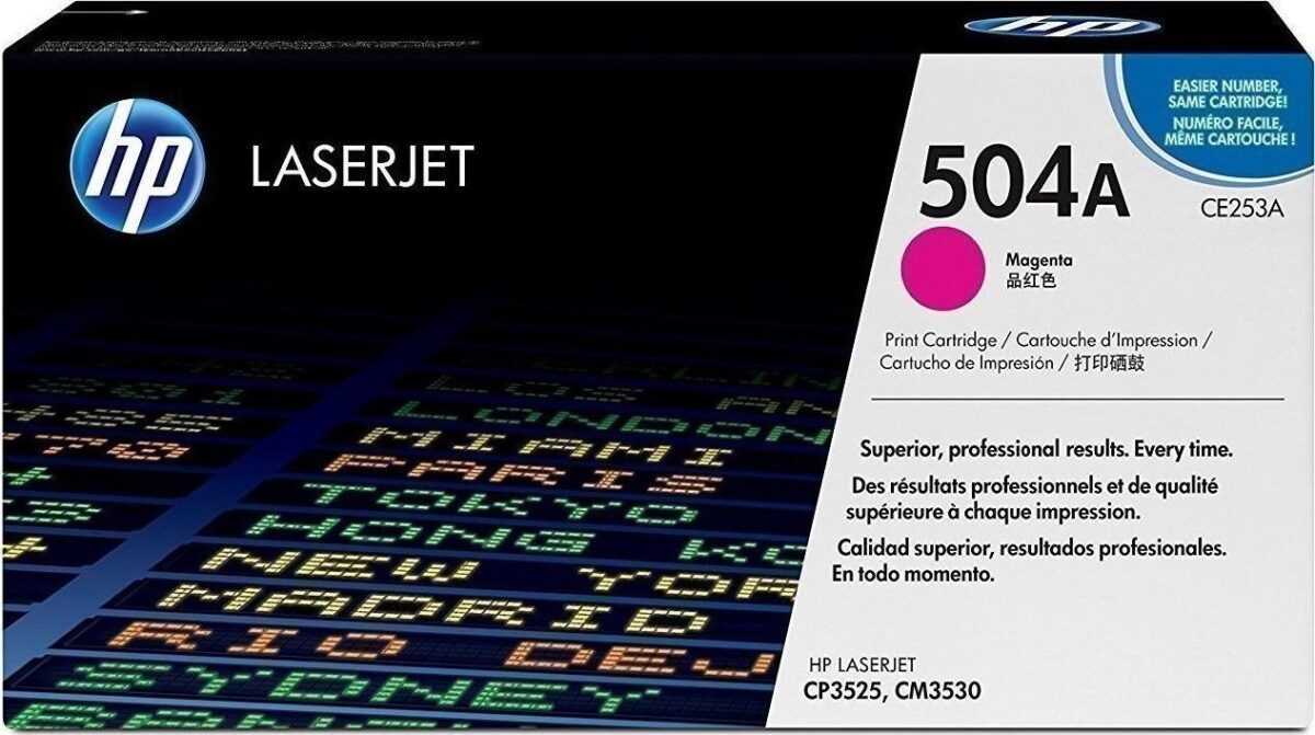 HP 504A Γνήσιο Toner Laser Εκτυπωτή Ματζέντα 7000 Σελίδων (CE253A) - Image 1