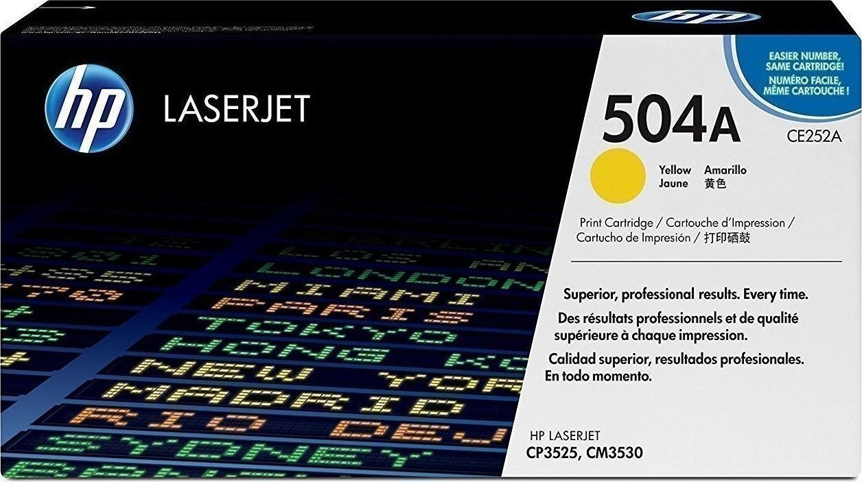 HP 504A Γνήσιο Toner Laser Εκτυπωτή Κίτρινο 7000 Σελίδων (CE252A)