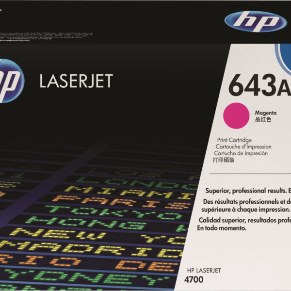 HP 643A Γνήσιο Toner Laser Εκτυπωτή Ματζέντα 10000 Σελίδων (Q5953A)