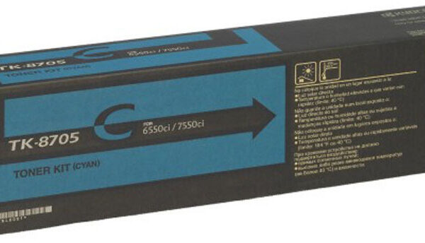 Kyocera TK-8705C Γνήσιο Toner Laser Εκτυπωτή Κυανό 30000 Σελίδων (1T02K9CNL0)