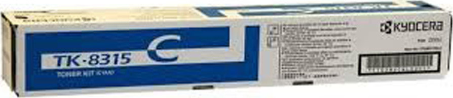 Kyocera TK-8315C Γνήσιο Toner Laser Εκτυπωτή Κυανό 6000 Σελίδων (1T02MVCNL0)