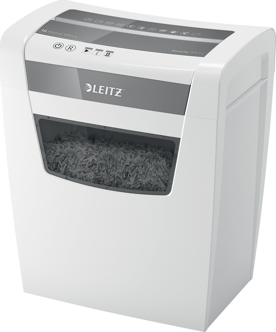 Leitz Καταστροφέας Εγγράφων IQ Home Office P4 Cross Cut 10 Φύλλων με Κάδο 23lt