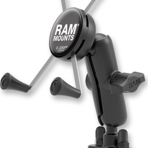 RAM Mount Universal X-Grip Βάση Κινητού Μοτοσυκλέτας με Κλιπ για το Τιμόνι
