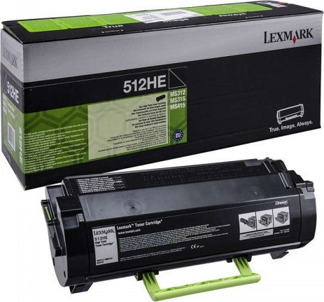 Lexmark 512HE Corporate Γνήσιο Toner Laser Εκτυπωτή Μαύρο High Yield 5000 Σελίδων (51F2H0E)